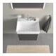 Duravit Meuble sous lavabo XSquare 58,4x46 cm, graphite mat, 2 tiroirs, suspendu