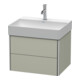 Duravit Meuble sous-lavabo XSquare 58,4x46 cm, Tau mat, 2 tiroirs, suspendu