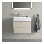 Duravit Meuble sous lavabo XSquare 58,4x46 cm, taupe, 2 tiroirs, suspendu-2