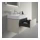 Duravit Meuble sous lavabo XSquare 58,4x46 cm, taupe, 2 tiroirs, suspendu