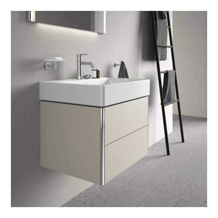 Duravit Meuble sous lavabo XSquare 58,4x46 cm, taupe, 2 tiroirs, suspendu