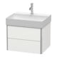 Duravit Meuble sous-lavabo XSquare 58,4x46cm, Noir mat, 2 tiroirs, suspendu