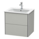 Duravit Meuble sous-lavabo XSquare 61x47,8 cm, béton gris, 2 tiroirs, suspendu-2