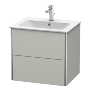Duravit Meuble sous-lavabo XSquare 61x47,8 cm, béton gris, 2 tiroirs, suspendu-2
