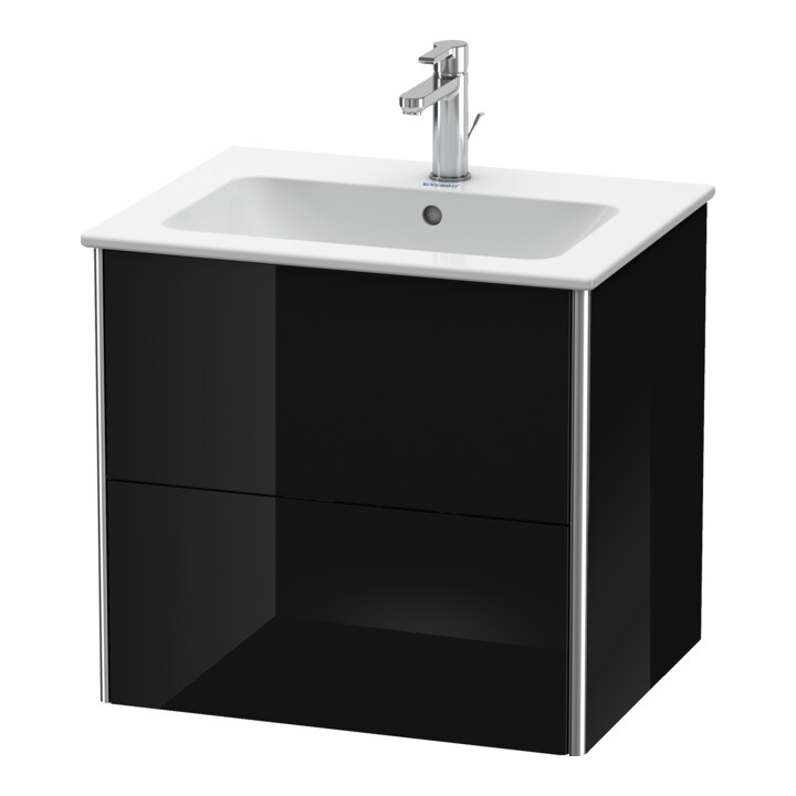 Duravit Meuble sous lavabo XSquare 61x47,8 cm, blanc brillant, 2 tiroirs, suspendu