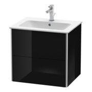 Duravit Meuble sous lavabo XSquare 61x47,8 cm, blanc brillant, 2 tiroirs, suspendu-5