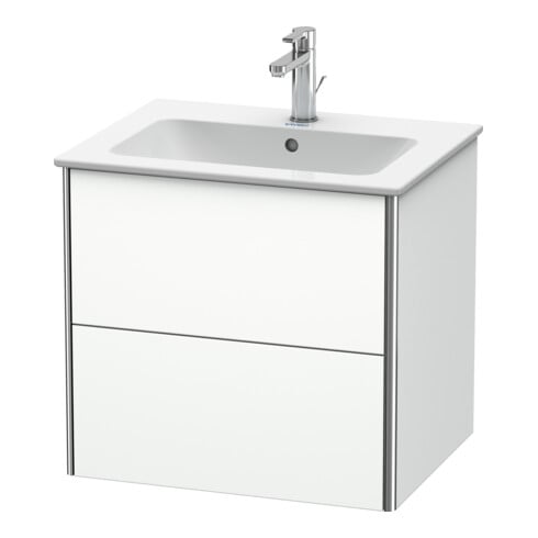 Duravit Meuble sous lavabo XSquare 61x47,8 cm, blanc mat, 2 tiroirs, suspendu