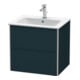 Duravit Meuble sous-lavabo XSquare 61x47,8 cm, bleu mat, 2 tiroirs, suspendu-2