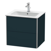 Duravit Meuble sous-lavabo XSquare 61x47,8 cm, bleu mat, 2 tiroirs, suspendu-2