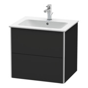 Duravit Meuble sous-lavabo XSquare 61x47,8 cm, graphite mat, 2 tiroirs, suspendu-1