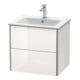 Duravit Meuble sous-lavabo XSquare 61x47,8 cm, gris mat, 2 tiroirs, suspendu-1
