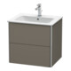 Duravit Meuble sous-lavabo XSquare 61x47,8 cm, gris mat, 2 tiroirs, suspendu-2