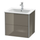Duravit Meuble sous lavabo XSquare 61x47,8 cm, laqué, 2 tiroirs, suspendu