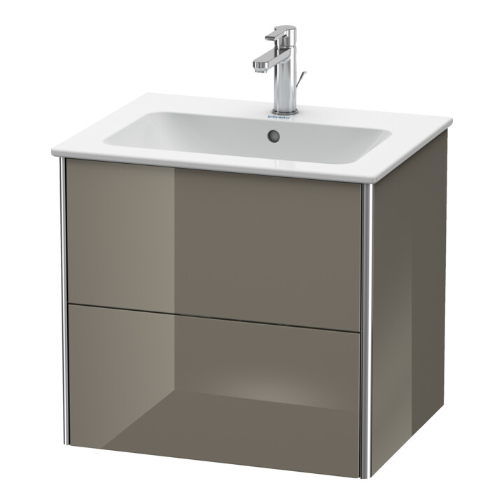 Duravit Meuble sous lavabo XSquare 61x47,8 cm, laqué, 2 tiroirs, suspendu