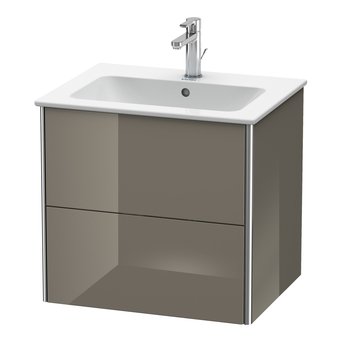 Duravit Meuble sous lavabo XSquare 61x47,8 cm, laqué, 2 tiroirs, suspendu