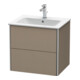 Duravit Meuble sous-lavabo XSquare 61x47,8 cm, lisse, 2 tiroirs, suspendu-2
