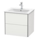 Duravit Meuble sous lavabo XSquare 61x47,8 cm, Noir mat, 2 tiroirs, suspendu