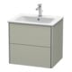 Duravit Meuble sous lavabo XSquare 61x47,8 cm, Tau mat, 2 tiroirs, suspendu-2