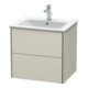 Duravit Meuble sous-lavabo XSquare 61x47,8 cm, Tau mat, 2 tiroirs, suspendu-1