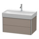 Duravit Meuble sous lavabo XSquare 78,4x46 cm, bas, 2 tiroirs, suspendu