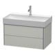 Duravit Meuble sous-lavabo XSquare 78,4x46 cm, béton gris, 2 tiroirs, suspendu-2