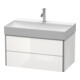 Duravit Meuble sous-lavabo XSquare 78,4x46 cm, blanc brillant, 2 tiroirs, suspendu-2