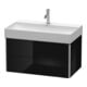 Duravit Meuble sous-lavabo XSquare 78,4x46 cm, blanc brillant, 2 tiroirs, suspendu-2