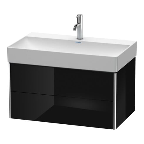 Duravit Meuble sous-lavabo XSquare 78,4x46 cm, blanc brillant, 2 tiroirs, suspendu