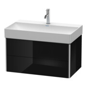 Duravit Meuble sous-lavabo XSquare 78,4x46 cm, blanc brillant, 2 tiroirs, suspendu-2