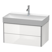 Duravit Meuble sous lavabo XSquare 78,4x46 cm, blanc mat, 2 tiroirs, suspendu-1