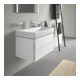 Duravit Meuble sous lavabo XSquare 78,4x46 cm, blanc mat, 2 tiroirs, suspendu