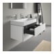 Duravit Meuble sous lavabo XSquare 78,4x46 cm, blanc mat, 2 tiroirs, suspendu