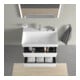 Duravit Meuble sous lavabo XSquare 78,4x46 cm, blanc mat, 2 tiroirs, suspendu