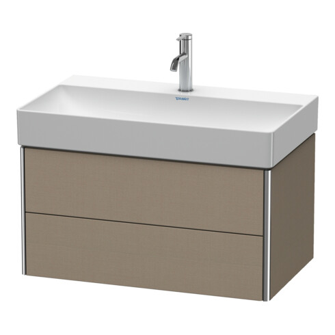 Duravit Meuble sous-lavabo XSquare 78,4x46 cm, blanc mat, 2 tiroirs, suspendu