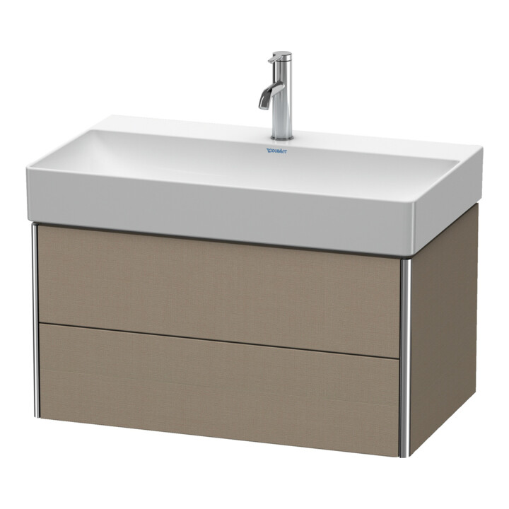 Duravit Meuble sous-lavabo XSquare 78,4x46 cm, blanc mat, 2 tiroirs, suspendu