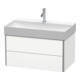 Duravit Meuble sous lavabo XSquare 78,4x46 cm, blanc mat, 2 tiroirs, suspendu