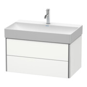 Duravit Meuble sous lavabo XSquare 78,4x46 cm, blanc mat, 2 tiroirs, suspendu-5