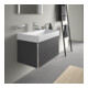 Duravit Meuble sous lavabo XSquare 78,4x46 cm, graphite mat, 2 tiroirs, suspendu
