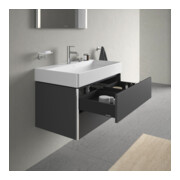 Duravit Meuble sous lavabo XSquare 78,4x46 cm, graphite mat, 2 tiroirs, suspendu-4