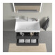 Duravit Meuble sous lavabo XSquare 78,4x46 cm, graphite mat, 2 tiroirs, suspendu