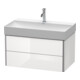Duravit Meuble sous lavabo XSquare 78,4x46 cm, graphite mat, 2 tiroirs, suspendu
