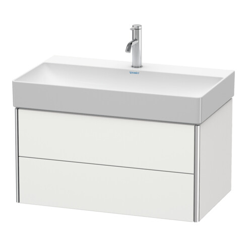 Duravit Meuble sous lavabo XSquare 78,4x46 cm, Noir mat, 2 tiroirs, suspendu