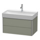 Duravit Meuble sous-lavabo XSquare 78,4x46 cm, st-g mat, 2 tiroirs, suspendu-2