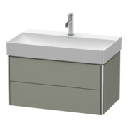 Duravit Meuble sous-lavabo XSquare 78,4x46 cm, st-g mat, 2 tiroirs, suspendu-2