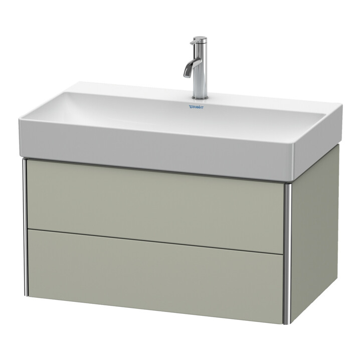 Duravit Meuble sous-lavabo XSquare 78,4x46 cm, Tau mat, 2 tiroirs, suspendu