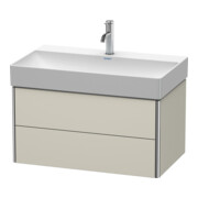 Duravit Meuble sous-lavabo XSquare 78,4x46 cm, taupe, 2 tiroirs, suspendu-2