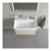 Duravit Meuble sous-lavabo XSquare 78,4x46 cm, taupe, 2 tiroirs, suspendu-5
