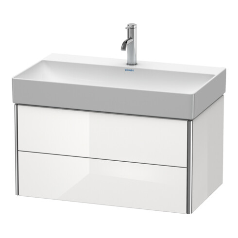 Duravit Meuble sous lavabo XSquare 78,4x46cm, blanc œuf, 2 tiroirs, suspendu