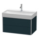 Duravit Meuble sous-lavabo XSquare 78,4x46cm, bleu mat, 2 tiroirs, suspendu