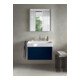 Duravit Meuble sous-lavabo XSquare 78,4x46cm, bleu mat, 2 tiroirs, suspendu
